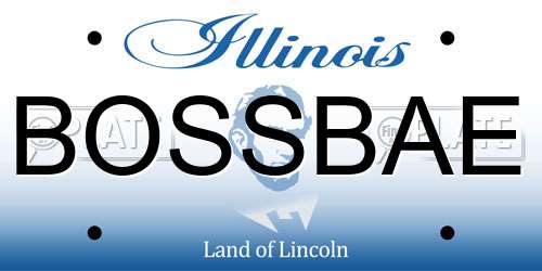 BOSSBAE Illinois License Plate