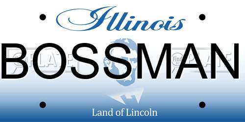 BOSSMAN Illinois License Plate