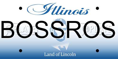 BOSSROS Illinois License Plate