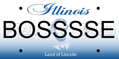BOSSSSE Illinois License Plate