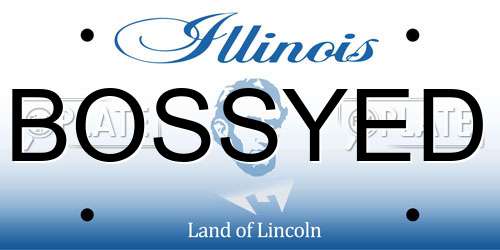 BOSSYED Illinois License Plate