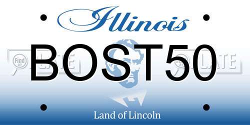 BOST50 Illinois License Plate