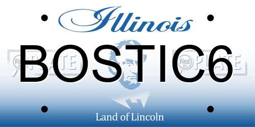 BOSTIC6 Illinois License Plate