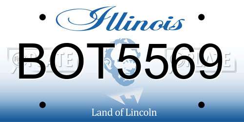 BOT5569 Illinois License Plate