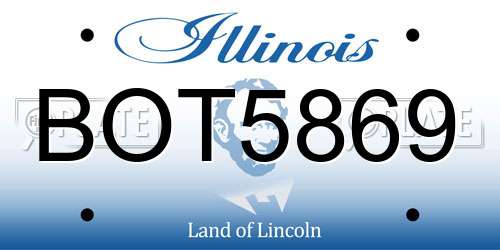 BOT5869 Illinois License Plate