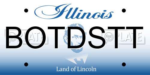 BOTDSTT Illinois License Plate