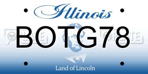 BOTG78 Illinois License Plate
