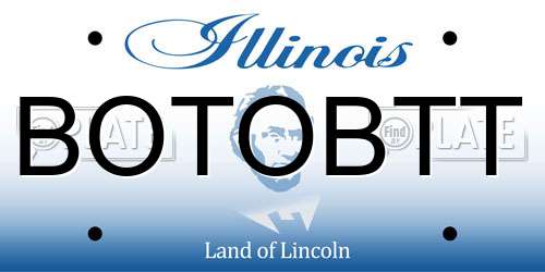 BOTOBTT Illinois License Plate
