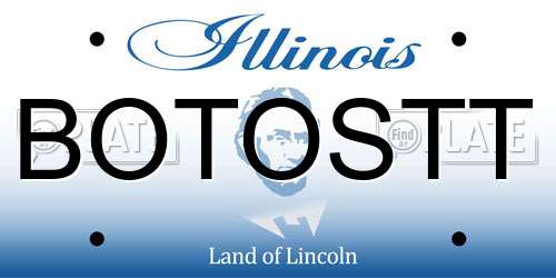 BOTOSTT Illinois License Plate