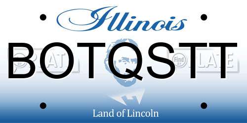 BOTQSTT Illinois License Plate