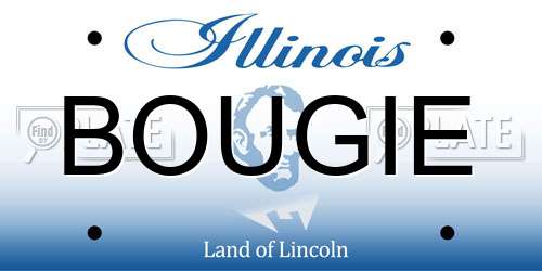 BOUGIE Illinois License Plate