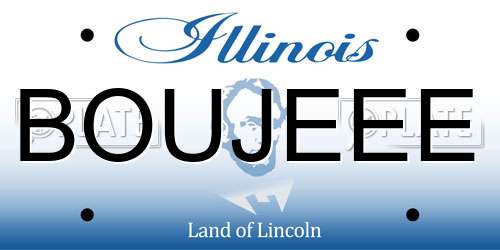 BOUJEEE Illinois License Plate