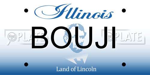 BOUJI Illinois License Plate