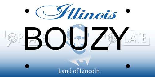 BOUZY Illinois License Plate