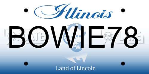 BOWIE78 Illinois License Plate