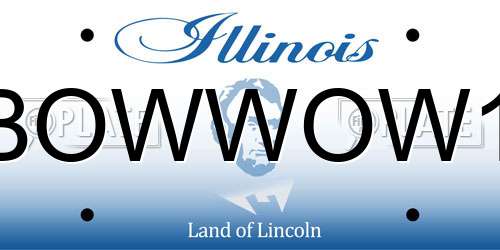 BOWWOW1 Illinois License Plate