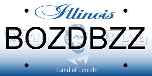 BOZDBZZ Illinois License Plate