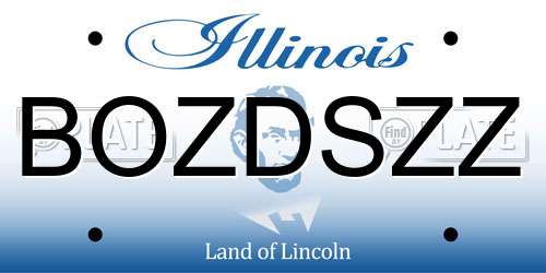 BOZDSZZ Illinois License Plate