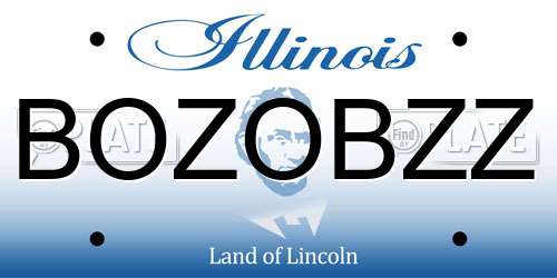 BOZOBZZ Illinois License Plate