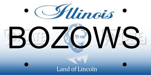 BOZOWS Illinois License Plate
