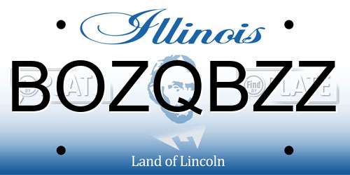 BOZQBZZ Illinois License Plate