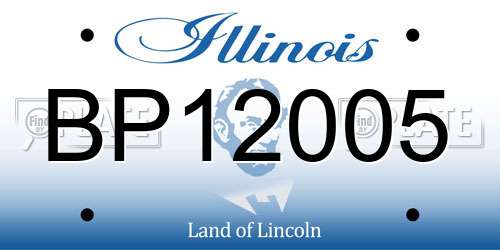 BP12005 Illinois License Plate