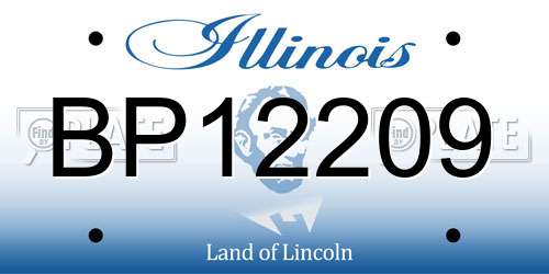 BP12209 Illinois License Plate