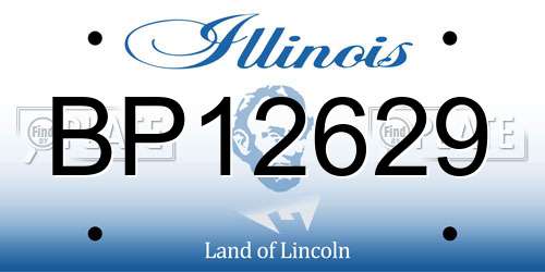 BP12629 Illinois License Plate