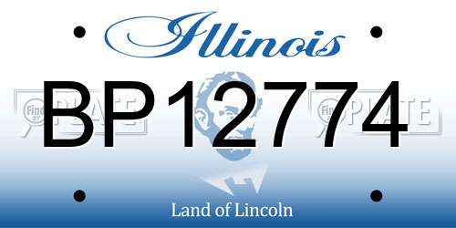 BP12774 Illinois License Plate