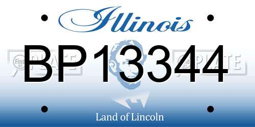 BP13344 Illinois License Plate