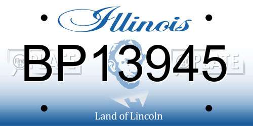 BP13945 Illinois License Plate