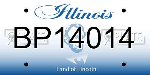 BP14014 Illinois License Plate