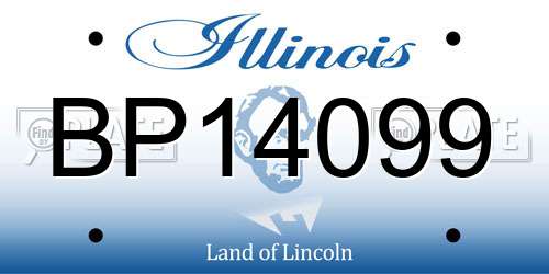 BP14099 Illinois License Plate
