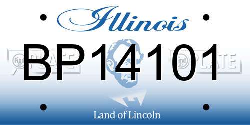 BP14101 Illinois License Plate