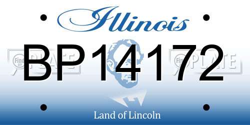 BP14172 Illinois License Plate