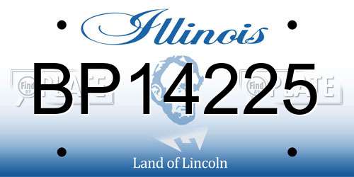 BP14225 Illinois License Plate