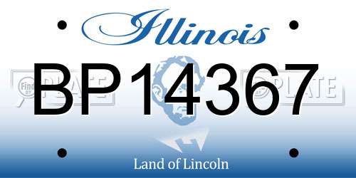BP14367 Illinois License Plate