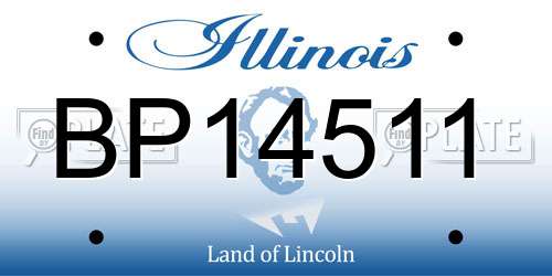 BP14511 Illinois License Plate