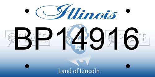 BP14916 Illinois License Plate