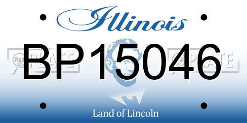 BP15046 Illinois License Plate