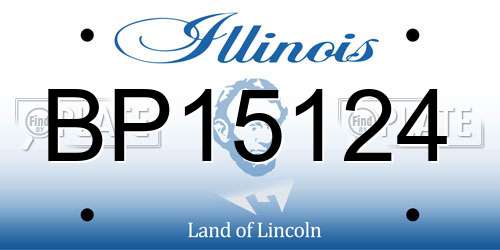 BP15124 Illinois License Plate