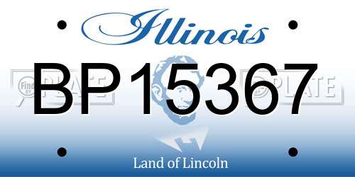 BP15367 Illinois License Plate
