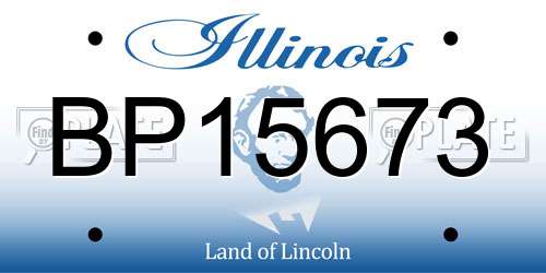 BP15673 Illinois License Plate