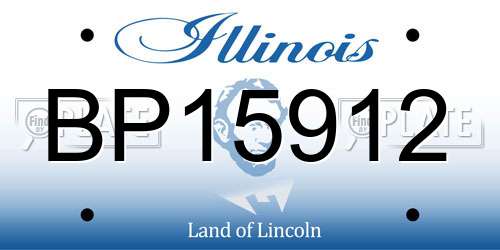 BP15912 Illinois License Plate