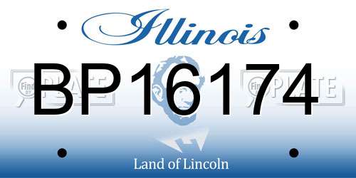 BP16174 Illinois License Plate