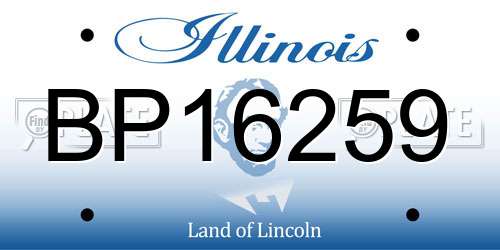 BP16259 Illinois License Plate