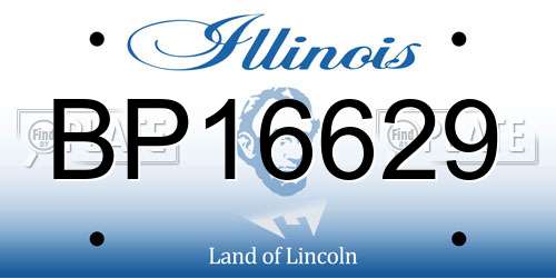 BP16629 Illinois License Plate