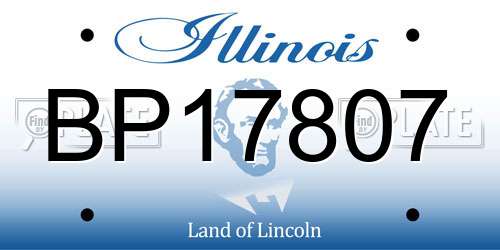 BP17807 Illinois License Plate