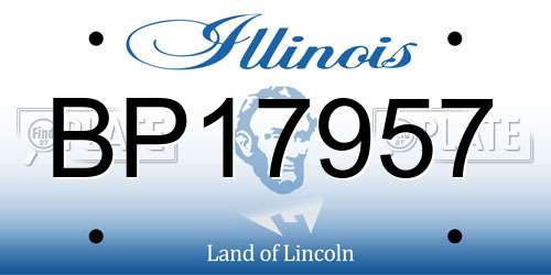 BP17957 Illinois License Plate