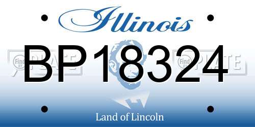 BP18324 Illinois License Plate